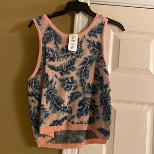 Pink and green light sweater vest